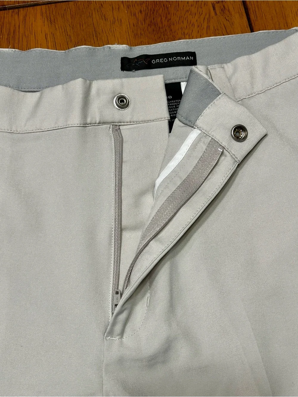 Greg Norman Collection Tan  Performance Flat-Front Shorts